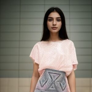 VINTAGE 60S 70S STRETCH VELVET TOP SZ XL 1X